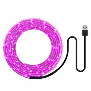 植物育成テープ ライト 3m LED テープライト 植物 成長促進 光合成 促進 防水 USB 家庭菜園 室内園芸 水耕栽培 野菜 tec-saibaitape