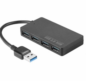 USB3.0 ハブ 増設 4ポート バスパワー 高速転送 高速データ転送 給電ポート付 スリム USB HUB Windows Mac Linux対応 ad-usb3hub