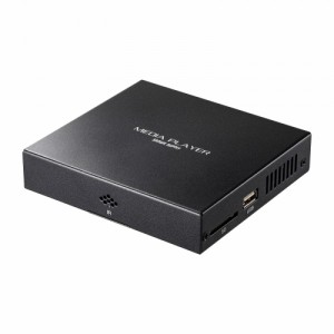 メディアプレーヤー 2分配 2画面出力対応 サンワサプライ MED-PL2K202 テレビと接続して、パソコン不要でSDカードやUSBメモリのデータを