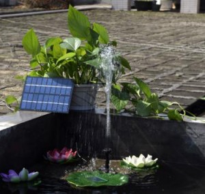 【】電気代0円　ソーラーパネルで省エネ仕様 お庭の噴水や池でも使えるソーラー池ポ