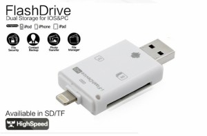 iPhone iPad カードリーダー Flash device HD SD TF カード USB microUSB TEC-LXM006D