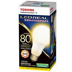 東芝 TOSHIBA 調光器非対応　LED電球 「E-CORE」[一般電球形・全光束1160lm／電球色・口金E26] LDA11L-G/80W LDA11LG80W