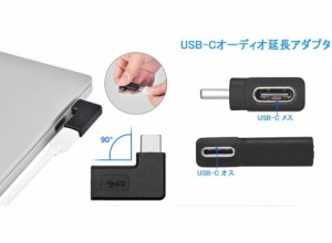 L字型 アダプタ 2台セット USB Type C 変換 アダプタ 90度角度付き USB-C オス to メス 延長アダプタ TEC-UNMEIADAD-2SET[メール便発送・