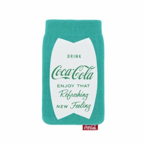 Coca-Cola コカコーラ 汎用　iphone　スマホ　デジカメ収納　コットン素材の伸縮ケース　TLF-CCUC-RFR-BLU Refreshing Blue　2個セット