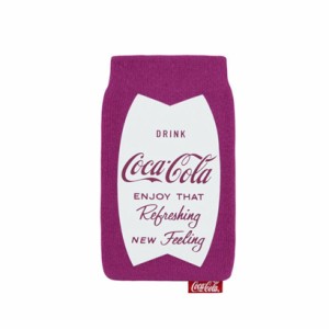 Coca-Cola コカコーラ 汎用　iphone　スマホ　デジカメ収納　コットン素材の伸縮ケース　TLF-CCUC-RFR-PPL Refreshing Purple　2個セット