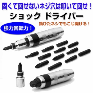 重厚　ショックドライバー 13点セット 工具 プラスマイナス DIY バイク 修理 DFS-SK357