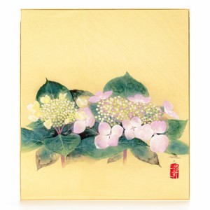 和風飾り絵 色紙 紫陽花 No.11