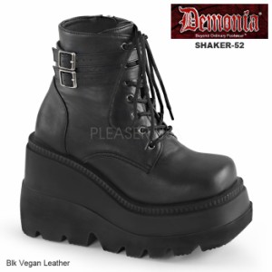 DEMONIA(デモニア) SHAKER-52 厚底スニーカー 厚底ショートブーツ レディース ウェッジソール 厚底靴