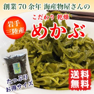 めかぶ めひび 乾燥めかぶ 三陸産 150g ネバネバ海藻 国産 お得用 大サイズ ネバネバ海藻 送料無料