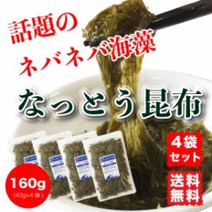 なっとう昆布 ネバネバ 昆布 北海道産 40g×4袋 送料無料