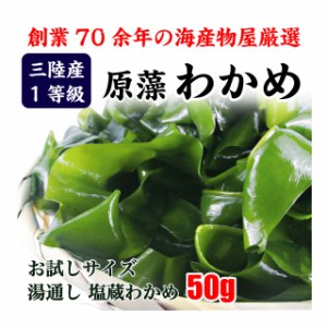 わかめ お試し ポイント消化 送料無料 50g 三陸産 国産 塩蔵わかめ 肉厚 減塩