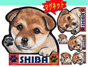 マグネット/犬ステッカー/柴犬1/ ネーム入れ不可/愛犬/雑貨/グッズ/車/犬雑貨