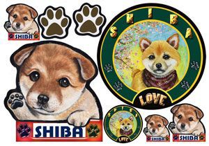 犬 ステッカー/柴犬7/犬/シール/ネーム入れ不可/愛犬/雑貨/グッズ/ペット/車/犬雑貨