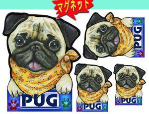 マグネット/犬ステッカー/パグ1/ ネーム入れ不可/愛犬/雑貨/グッズ/車/犬雑貨