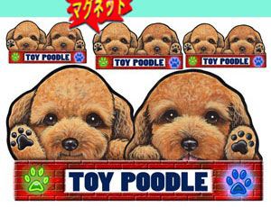 マグネット/犬ステッカー/トイプードル51/ ネーム入れ不可/愛犬/雑貨/グッズ/車/犬雑貨