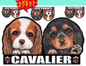 マグネット/犬ステッカー/キャバリア21/ネーム入れ不可/愛犬/雑貨/グッズ/車/犬雑貨