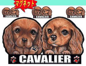 マグネット/犬ステッカー/キャバリア26/ネーム入れ不可/愛犬/雑貨/グッズ/車/犬雑貨