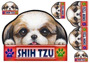 犬  ステッカー/シーズー1/犬/シール/ネーム入れ不可/愛犬/雑貨/グッズ/ペット/車/犬雑貨