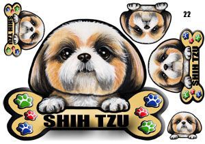 犬  ステッカー/シーズー22/犬/シール/ネーム入れ不可/愛犬/雑貨/グッズ/ペット/車/犬雑貨