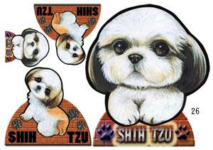 犬  ステッカー/シーズー26/犬/シール/ネーム入れ不可/愛犬/雑貨/グッズ/ペット/車/犬雑貨