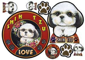 犬  ステッカー/シーズー31/犬/シール/ネーム入れ不可/愛犬/雑貨/グッズ/ペット/車/犬雑貨