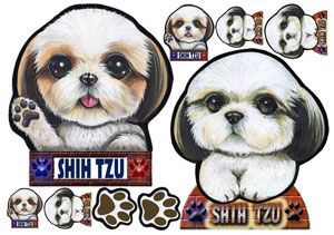 犬  ステッカー/シーズー33/犬/シール/ネーム入れ不可/愛犬/雑貨/グッズ/ペット/車/犬雑貨