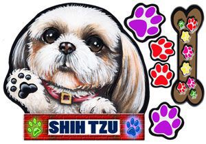 犬  ステッカー/シーズー41/犬/シール/ネーム入れ不可/愛犬/雑貨/グッズ/ペット/車/犬雑貨