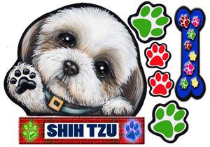 犬  ステッカー/シーズー44/犬/シール/ネーム入れ不可/愛犬/雑貨/グッズ/ペット/車/犬雑貨