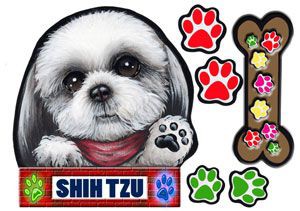 犬  ステッカー/シーズー45/犬/シール/ネーム入れ不可/愛犬/雑貨/グッズ/ペット/車/犬雑貨