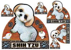 犬  ステッカー/シーズー7/犬/シール/ネーム入れ不可/愛犬/雑貨/グッズ/ペット/車/犬雑貨