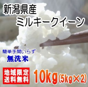 【無洗米】令和5年産新潟県産ミルキークイーン10kg（5kg×2）※北海道・九州・沖縄は送料別途　米　10キロ　送料無料