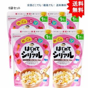 【送料無料】【5袋セット】和光堂フード はじめてのシリアル 緑黄色野菜といちごヨーグルト 40g【お届けまで約１週間】