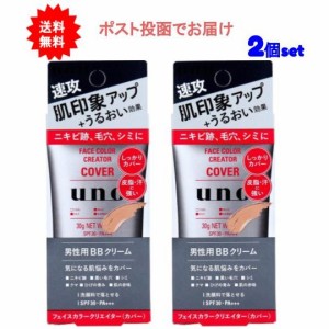 【送料無料】UNO(ウーノ) フェイスカラークリエイター 男性用BBクリーム カバー SPF30 PA+++ 30g【2個セット】