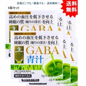 【送料無料】【6箱】九州Green Farmカラダケア GABA青汁 3g×30袋入【お届けまで約１週間】