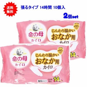 命の母カイロ じんわり温かいおなか用カイロ 貼るタイプ 14時間 10個入 ×2個セット【お届け約1週間】