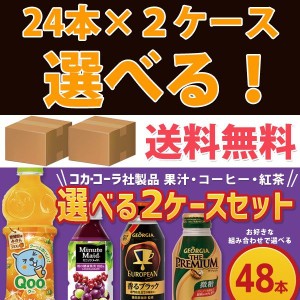 コカ・コーラ社製品 260ml〜500ml ペットボトル 缶ボトル 24本入り よりどり 2ケース 48本セット ミニッツメイド ジョージア