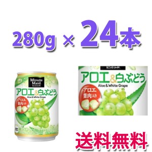 コカ・コーラ社製品 ミニッツメイドアロエ&白ぶどう 280g缶 1ケース 24本 送料無料