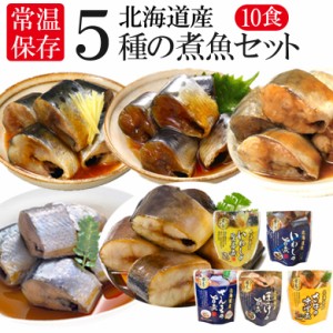 レトルト おかず 常温保存 煮魚 10食 北海道産 骨まで食べられる レンジで簡単 和食 惣菜 仕送りセット おかずセット 詰め合わせ ご飯の