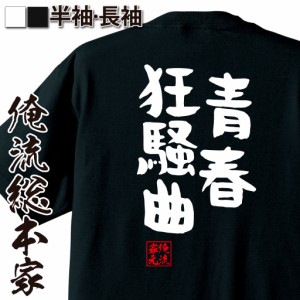 俺流 憩楽体Tシャツ【青春狂騒曲】名言 漢字 文字 メッセージtシャツ |文字tシャツ 面白 大きいサイズ 文字入り プレゼント 外国人 お土