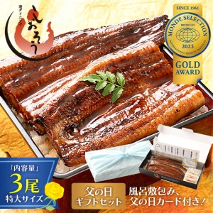 【父の日ギフトセット】 鰻 うなぎ 蒲焼き 国産鰻 無頭 国産 特大サイズ 約200g×3尾 ウナギ 食べ物 国産ウナギ グルメ うなぎの蒲焼 鰻