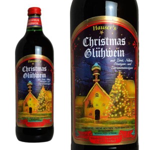 ホットワイン ハウザーズ グリューワイン クリスマスラベル 大型ボトル 赤ワイン 甘口 ミディアムボディ 1000ml (ハウザーズ グリューワ