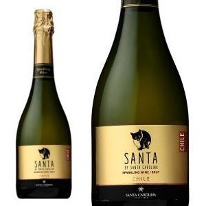 サンタ バイ サンタ カロリーナ スパークリング ブリュット ゴールドラベル 泡 白 辛口 スパークリングワイン 750ml Santa by Santa Caro
