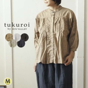 tukuroi ツクロイ 胸元タックワイドブラウス / タック比翼ボタンやボリューム袖などデザインがつまったシャツブラウス レディース ノーカ