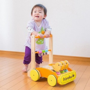 木のおもちゃ おしぐるま ヒヨコ｜玩具 カタカタ かたかた 手押し車 ベビーグッズ ベビー用品 育児サポート用品 赤ちゃん 歩く練習 あん