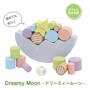 Dream Moon　ドリーミィームーンはじめてのおもちゃ 木のおもちゃ 積み木 サイコロ バランスゲーム 知育玩具 収納袋付き