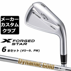 【メーカーカスタム】キャロウェイ X FORGED STAR 2024 右用 アイアン 6本セット (＃5-PW) Dynamic Gold HT スチールシャフト 日本正規品