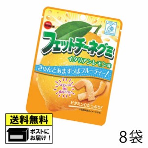 ブルボン フェットチーネグミ イタリアンレモン味 （8袋）フルーツフレーバー remon れもん味 ぐみ グミ キャンディ 駄菓子 メール便