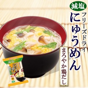 アマノフーズ フリーズドライ 減塩 国産手延べにゅうめん まろやか鶏だし  国産 無添加