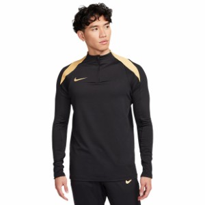 DF ストライク 長袖ドリルトップ　ブラック×ジャージーゴールド　【NIKE|ナイキ】サッカーフットサルウェアーfn2404-011