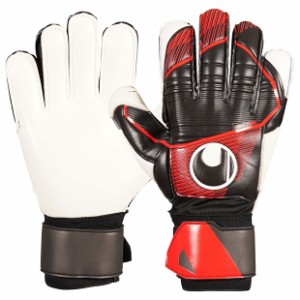 パワーライン ソフト フレックスフレーム　ブラック×レッド　【Uhlsport|ウールシュポルト】サッカーフットサルゴールキーパーグローブ1